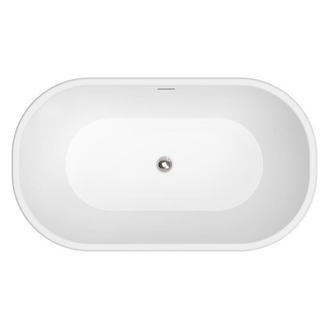 Mylo Modern Compact Bath with Chrome Waste – 1300 x 740mm