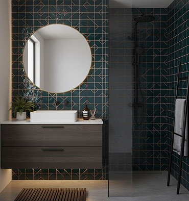 Nagoya Gloss Blue Decor Wall Tiles 62 x 125mm