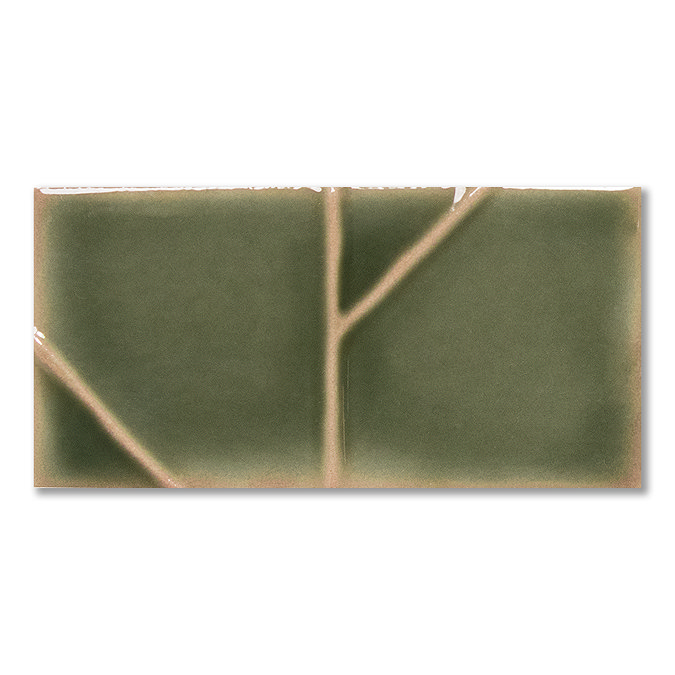 Nagoya Gloss Green Decor Wall Tiles 62 x 125mm