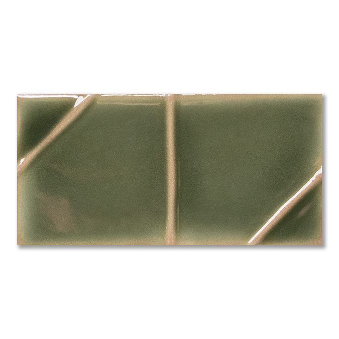 Nagoya Gloss Green Decor Wall Tiles 62 x 125mm
