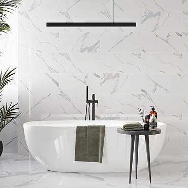 Napa White Marble Effect Wall Tiles - 300 x 600mm  Profile Large Image