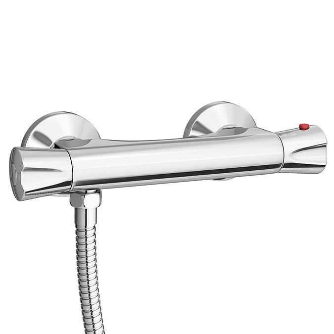 Naples Round Offset Outlet Thermostatic Bar Shower Valve Large Image