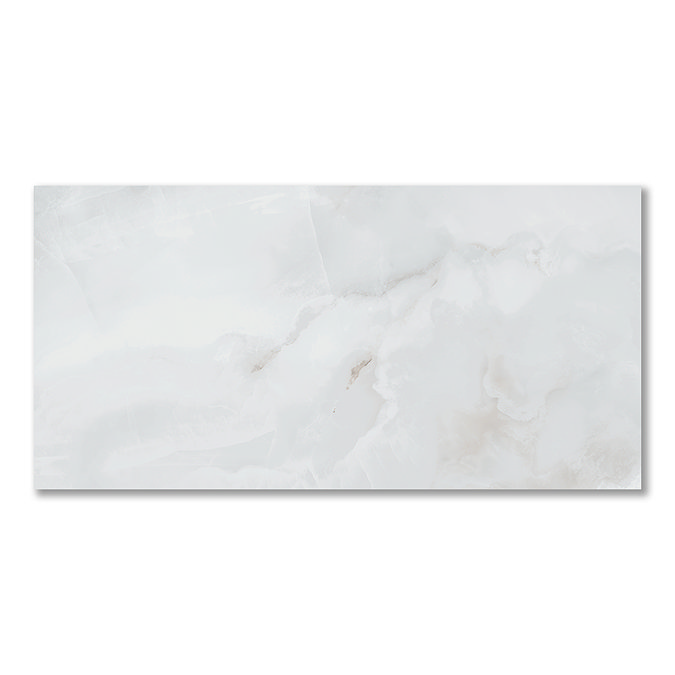 Naro Large Format Pearl Polished Onyx Marble Effect Tiles - 600 x 1200mm