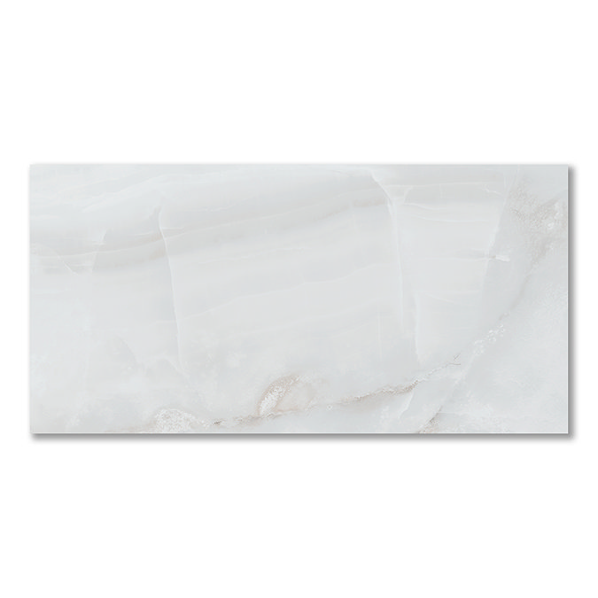 Naro Large Format Pearl Polished Onyx Marble Effect Tiles - 600 x 1200mm