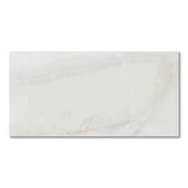 Naro Large Format White Polished Onyx Marble Effect Tiles - 600 x 1200mm
