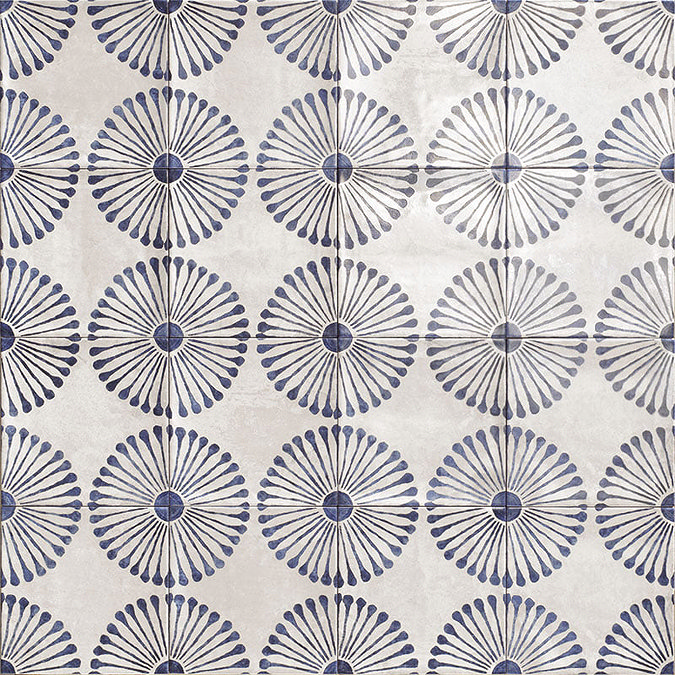 Nasrid Floral Decor Gloss Rustic Wall Tiles 150 x 150mm
