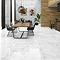Natana White Polished Onyx Marble Effect Floor Tiles - 600 x 600mm