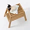 Natural Oak Slatted Bathroom Stool  Profile Large Image