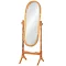 Natural Wooden Free Standing Full Length Cheval Mirror - 2400156 Large Image