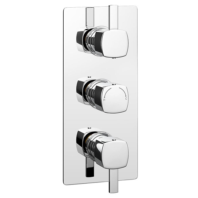 Neo Concealed Thermostatic Triple Shower Valve Large Image