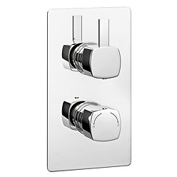 Neo Concealed Thermostatic Twin Shower Valve Large Image