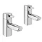 Neo Minimalist Basin Pillar Taps - Chrome Large Image