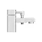 Neo Minimalist Bath Shower Mixer with Shower Kit - Chrome  Feature Large Image
