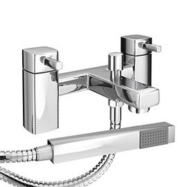 Neo Minimalist Bath Shower Mixer with Shower Kit - Chrome Medium Image