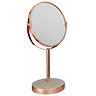 Neptune Round Swivel Bathroom Mirror - Concrete & Copper  Profile Large Image