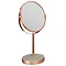 Neptune Round Swivel Bathroom Mirror - Concrete & Copper  Profile Large Image