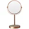 Neptune Round Swivel Bathroom Mirror - Concrete & Copper Large Image
