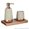 Neptune Small Rectangular Bathroom Tray - Concrete & Copper  Feature Large Image