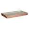 Neptune Small Rectangular Bathroom Tray - Concrete/Copper - 1601636 Large Image