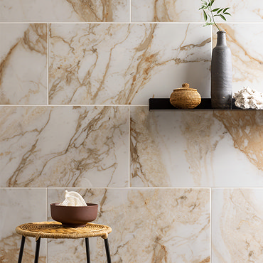 Nesta Carrara Marble Effect Wall & Floor Tiles - 300 x 600mm  Profile Large Image