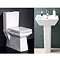 New Zeto Square Back To Wall 4 Piece 1TH Bathroom Suite Large Image