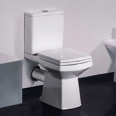 New Zeto Square Close-Coupled Modern Toilet with Soft Close Seat Large Image