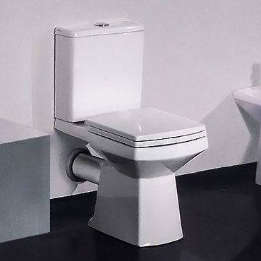 New Zeto Square Close-Coupled Modern Toilet with Soft Close Seat Profile Large Image