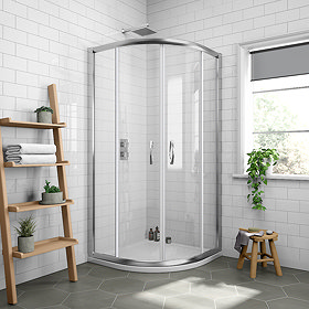 Newark 1000 x 1000mm Quadrant Shower Enclosure + Pearlstone Tray Large Image