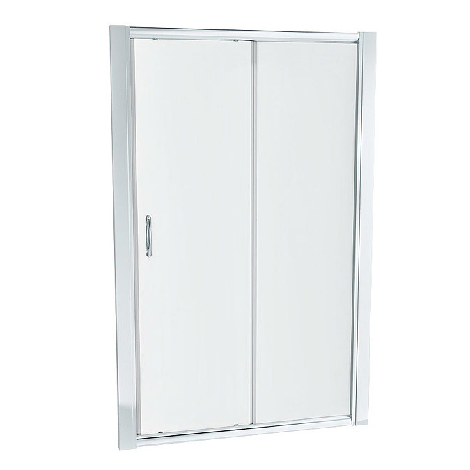 Ventura 1000 x 700mm Sliding Door Shower Enclosure with Pearlstone Tray Profile Large Image