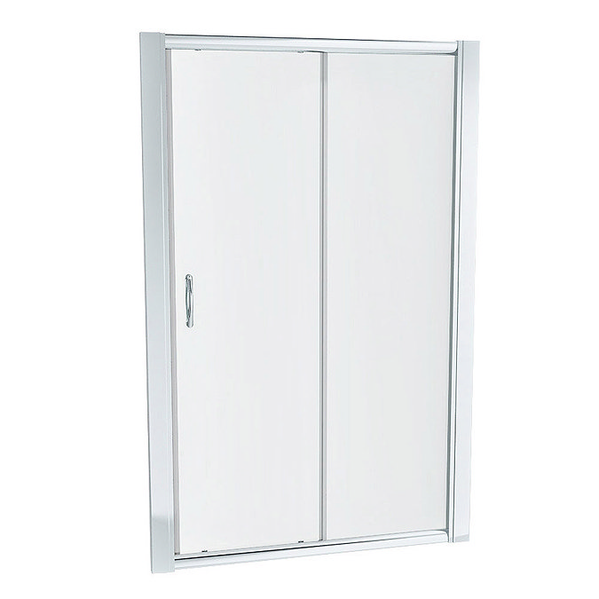 Newark 1100 x 700mm Sliding Door Shower Enclosure + Pearlstone Tray