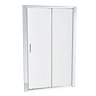 Newark 1100 x 700mm Sliding Door Shower Enclosure + Pearlstone Tray