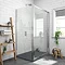 Newark 1200 x 800mm Sliding Door Shower Enclosure + Slate Effect Tray Large Image