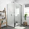 Newark 1200 x 900mm Sliding Door Shower Enclosure + Pearlstone Tray Large Image