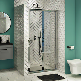 Newark Bi-Folding Shower Door - Various Sizes (Height - 1850mm) Large Image