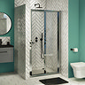 Newark Bi-Folding Shower Door - Various Sizes (Height - 1850mm) Large Image
