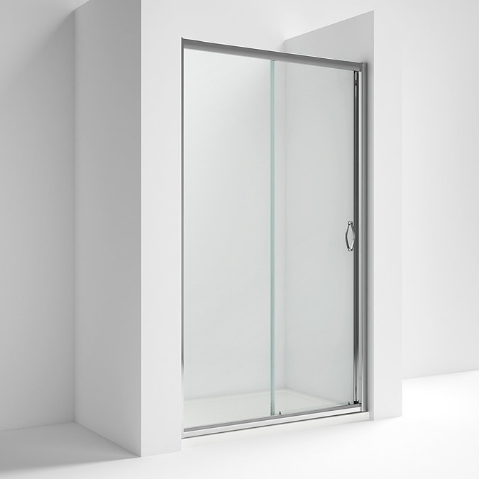 Newark Sliding Shower Door - Various Sizes (Height - 1850mm)  In Bathroom Large Image