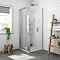 Newark 760 x 760mm Bi-Folding Shower Enclosure + Pearlstone Tray Large Image