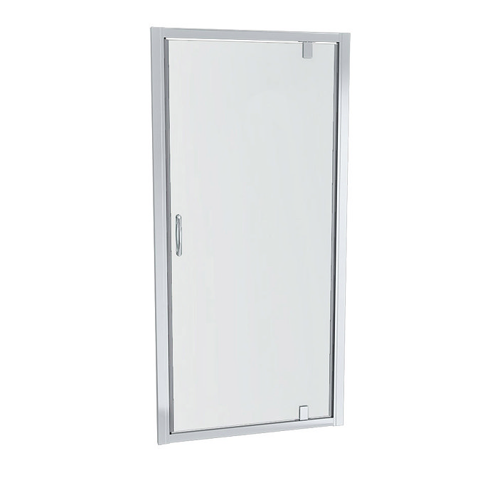 Newark 800 x 800mm Pivot Door Shower Enclosure + Slate Effect Tray Standard Large Image