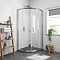 Newark 800 x 800mm Quadrant Shower Enclosure + Slate Effect Tray Large Image