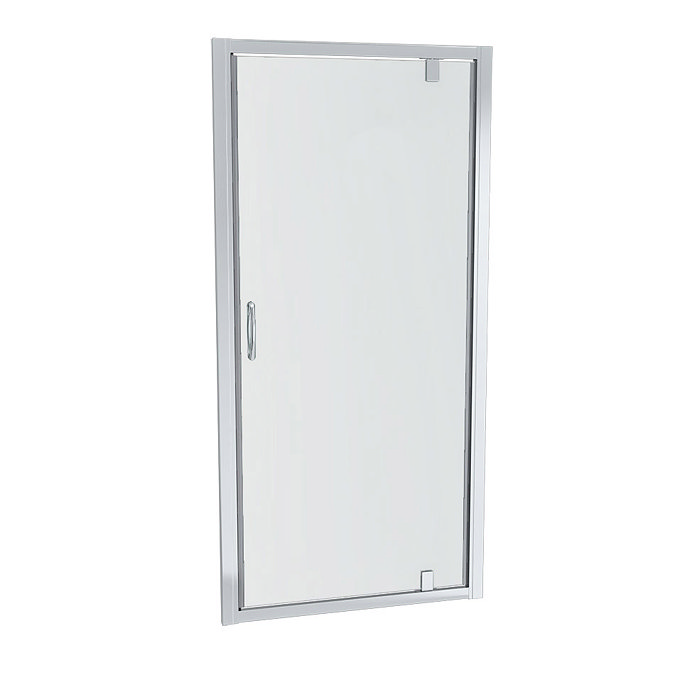 Newark 900 x 900mm Pivot Door Shower Enclosure + Slate Effect Tray  Standard Large Image