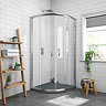 Newark 900 x 900mm Quadrant Shower Enclosure + Slate Effect Tray Large Image