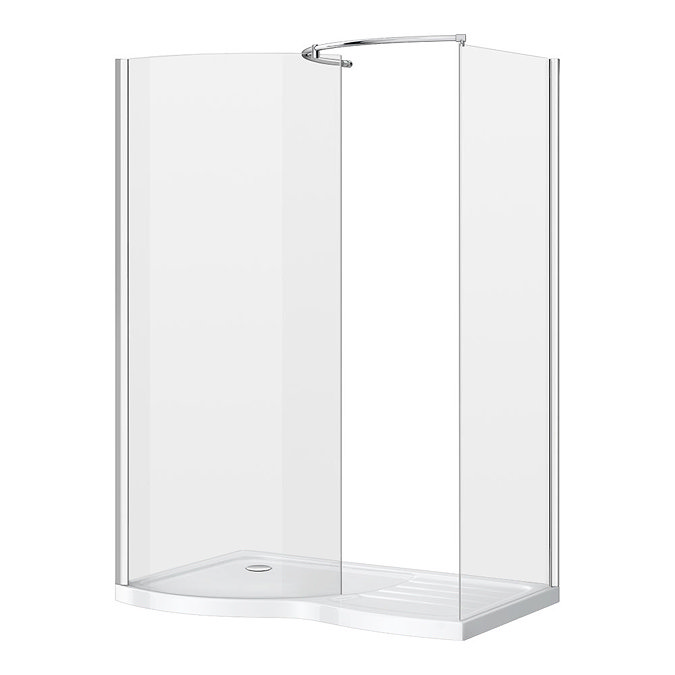 Newark Curved 1400 x 900mm Walk In Shower Enclosure Inc. Tray  Profile Large Image