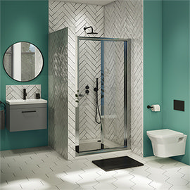 Newark Ensuite Bathroom Suite - Bi-Fold Folding Shower Door Medium Image