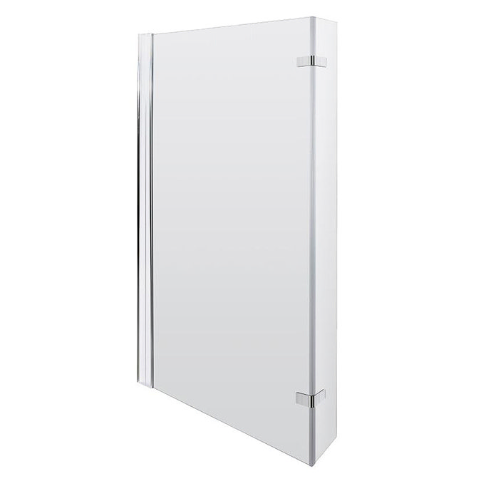 Newark L-Shaped Hinged Bath Screen with Hinged Return (805 x 1400mm)