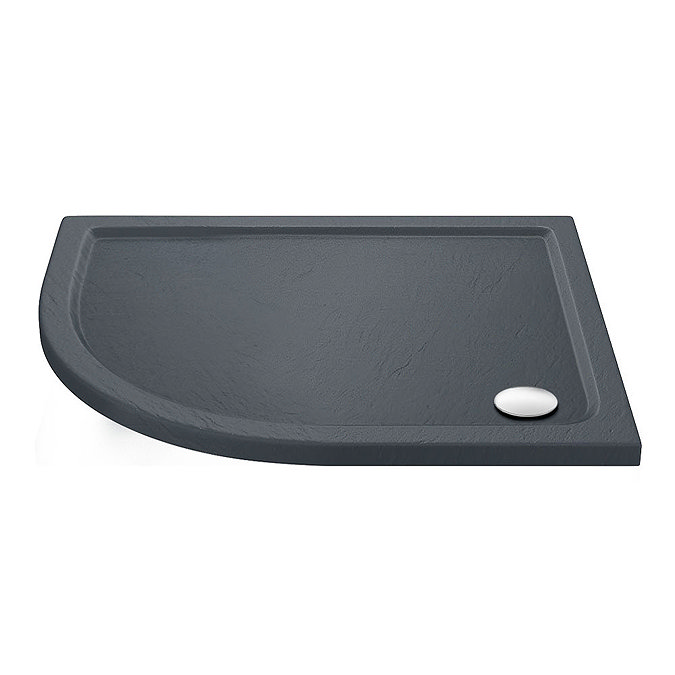 Newark LH 1200 x 800mm Offset Quadrant Enclosure + Slate Effect Tray  Profile Large Image