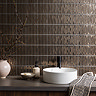 Stonehouse Studio Newham Fluted Gold Metallic Effect Wall Tiles 116 x 116mm