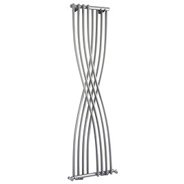 Nexus Gloss Silver Vertical Designer Radiator (H1775 x W450mm) Large Image