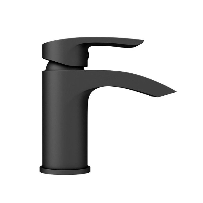 Nexus Matt Black Basin Mixer Tap inc. Click Clack Waste  Feature Large Image