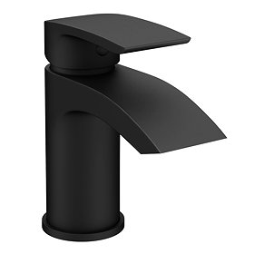 Nexus Matt Black Basin Mixer Tap Inc. Click Clack Waste