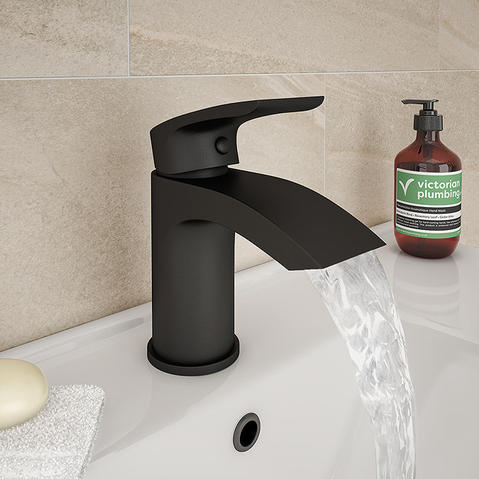 Nexus Matt Black Basin Mixer Tap